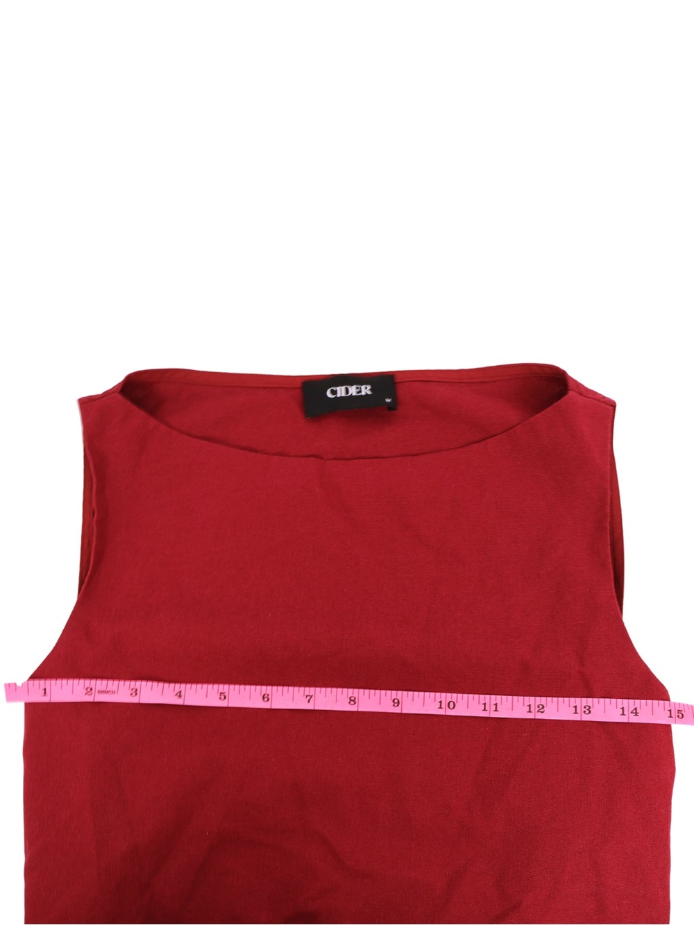 Cider Maroon Sleeveless Tie Back Blouse Medium Linen Blend Like New - Picture 4 of 7